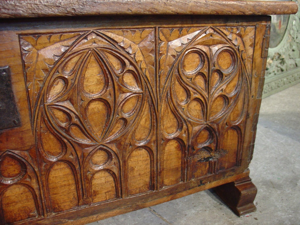 19th Century Early 1800s Gothic Trunk from France