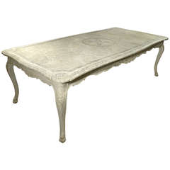 Painted Antique Liegoise Dining Table from the Early 1900s