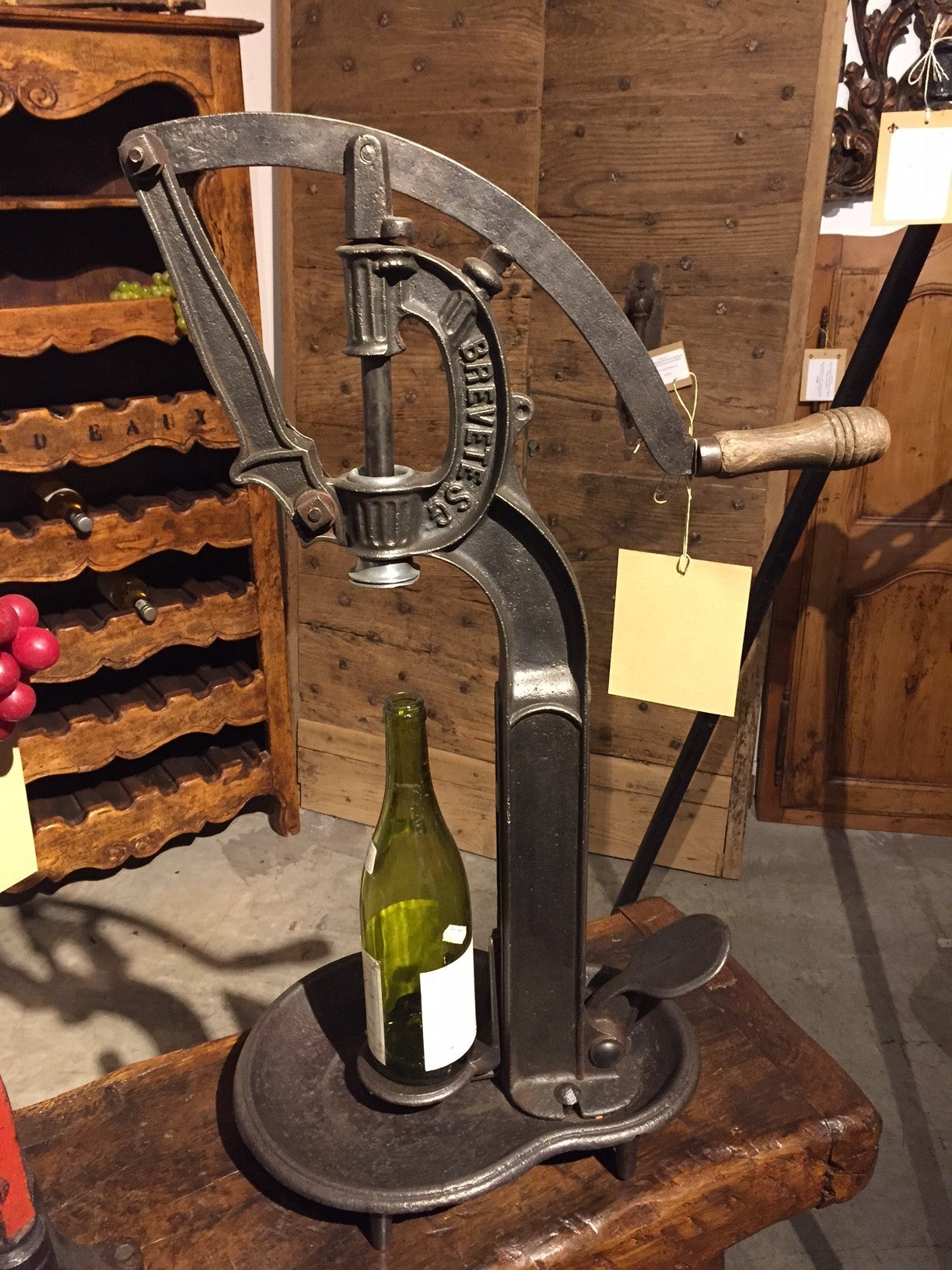 Antique French Wine Corking Machine, Early 1900s 1