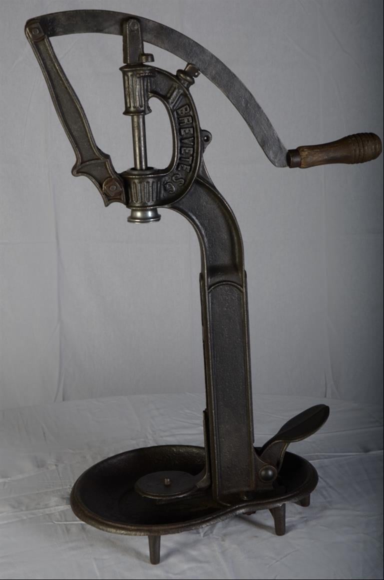 Cast Antique French Wine Corking Machine, Early 1900s