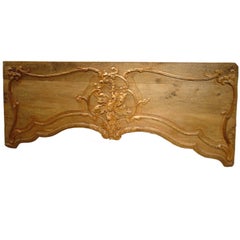 Used Sculpted 18th Century Oak Overdoor