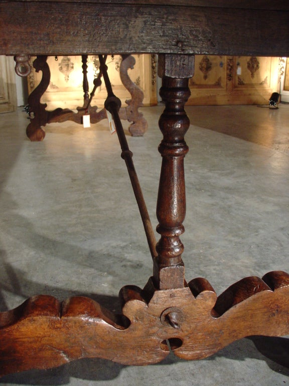 18th Century and Earlier Massive Antique Elm Dining Table from Spain-Early 1700s