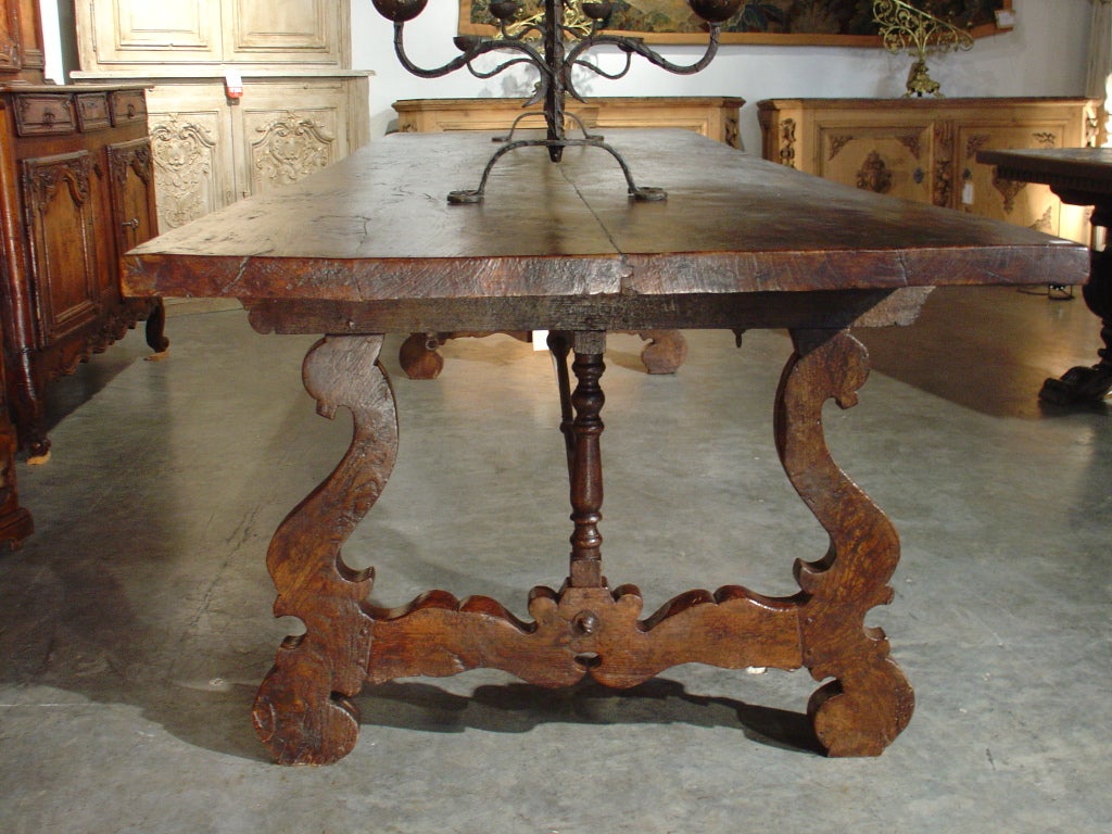 Massive Antique Elm Dining Table from Spain-Early 1700s 4