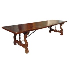 Massive Antique Elm Dining Table from Spain-Early 1700s