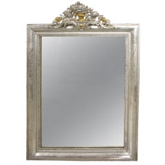 Antique Silverleaf Mirror from France, Circa 1900