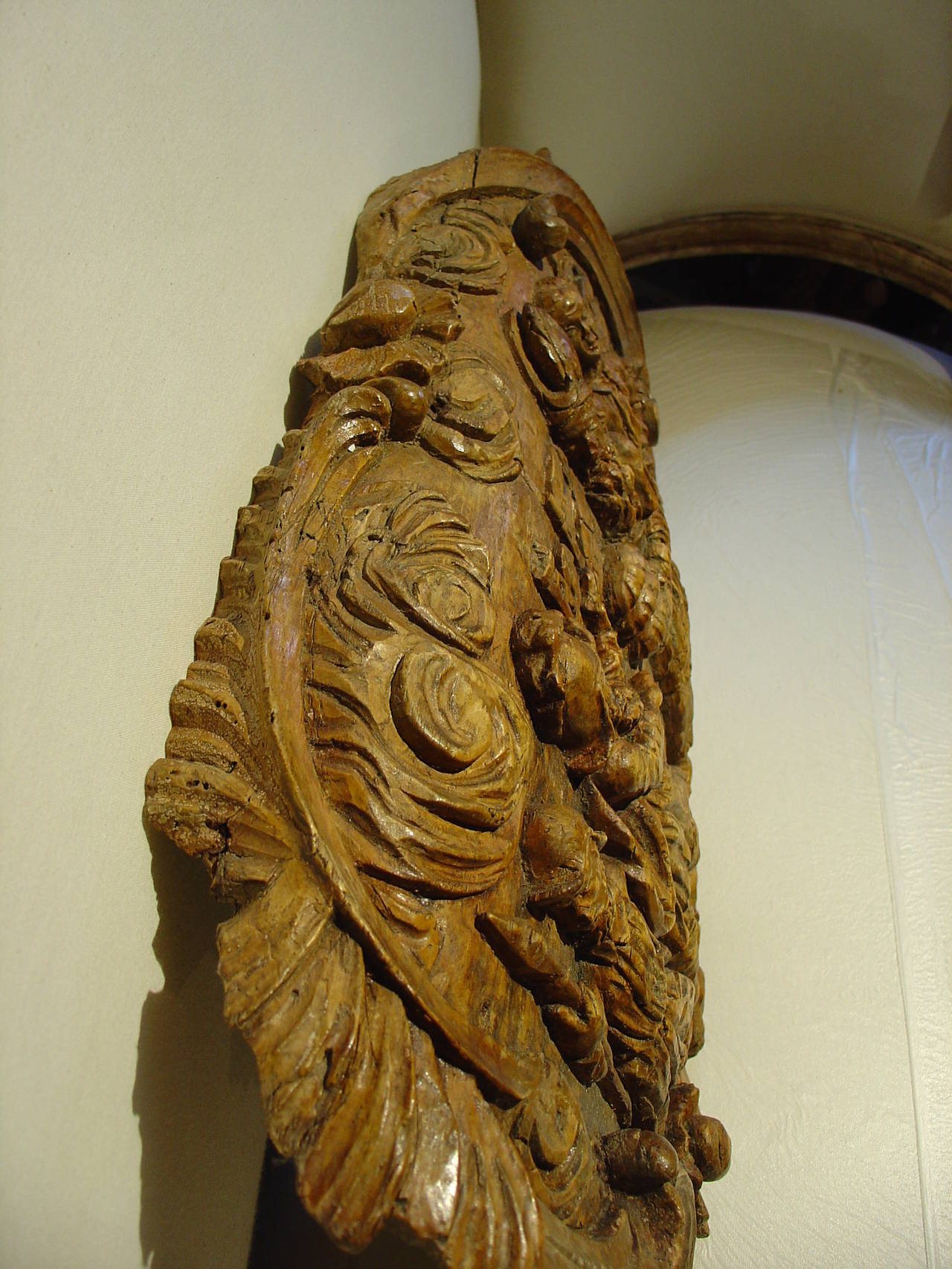 Carved Unusual 17th Century Wood Carving Sculpture from Northern France