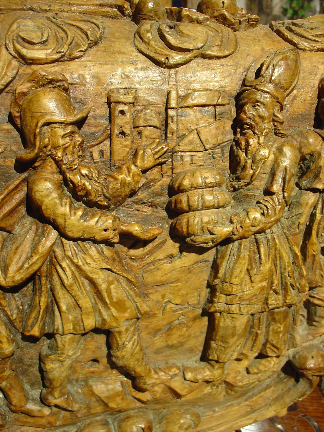 Unusual 17th Century Wood Carving Sculpture from Northern France