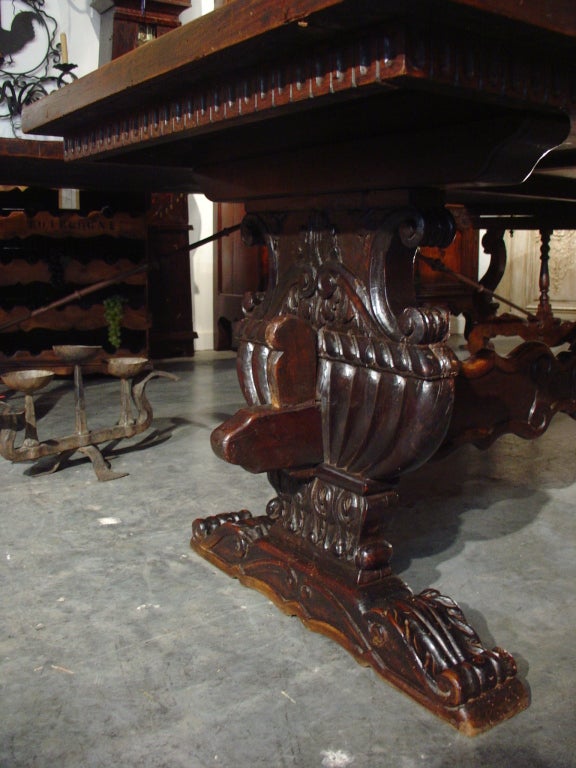 Antique Table with Portuguese Tiles and Spanish Renaissance Base 5