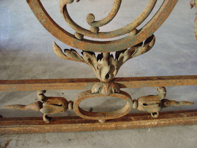 Mid 1800s Forged Iron Gate from France In Good Condition In Dallas, TX