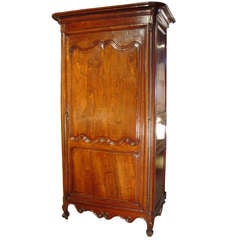 Used Imposing Louis XV Style Walnut Wood Bonnetiere, Circa 1800