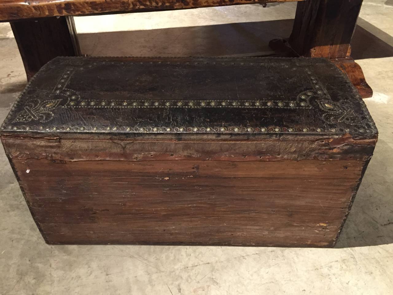 Trunks are one of the oldest types of furniture still in existence today. They can be found dating back many centuries and come in various styles and shapes. This piece is a very nice example of a French 