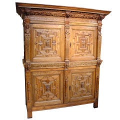 A French Oak Deux Corps in the Renaissance Style, C. 1875