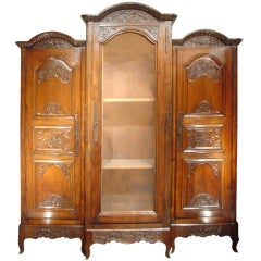 Antique Period Regence Triple Armoire from Normandy
