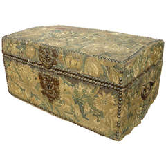 Used 17th Century Tapestry Trunk from France