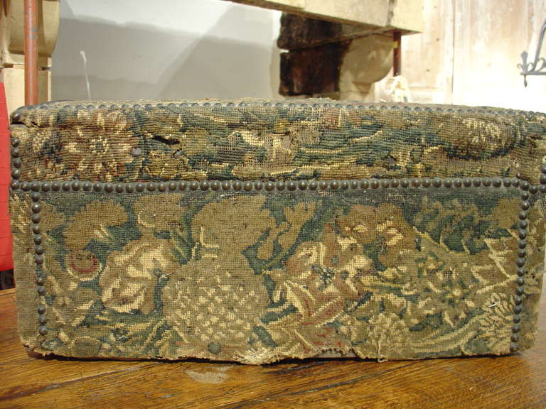 17th Century Tapestry Trunk from France 3