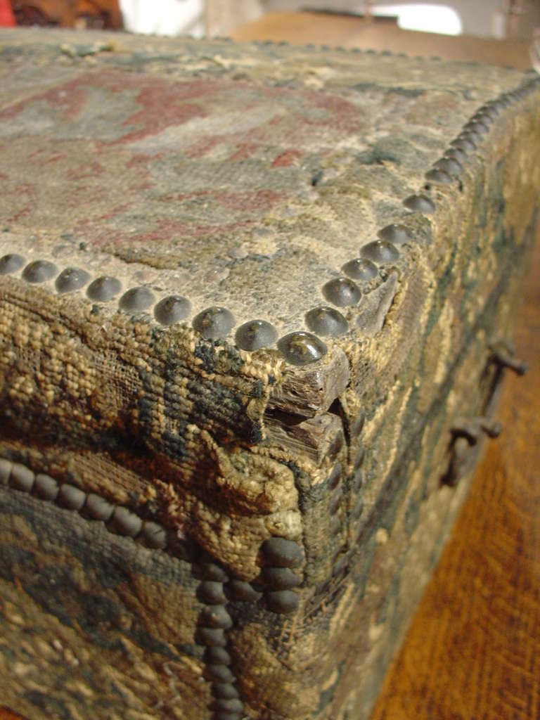 17th Century Tapestry Trunk from France