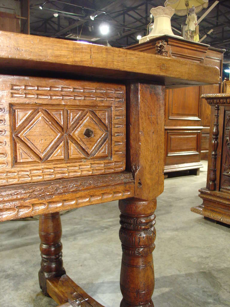 Carved 18th Century Spanish Desk or Table 2