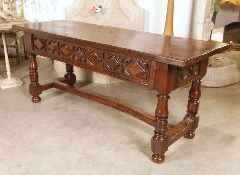 French Antique Table from Southwest France, Late 1700s