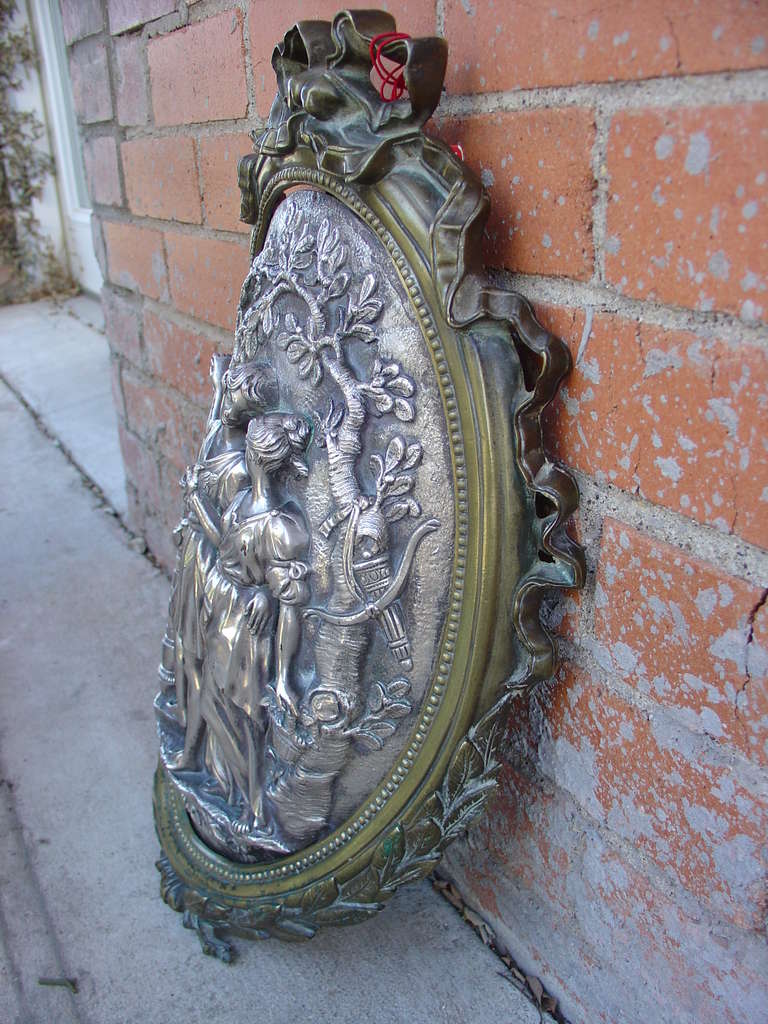 Antique Bronze Louis XVI Style Plaque, Early 1800s at 1stdibs