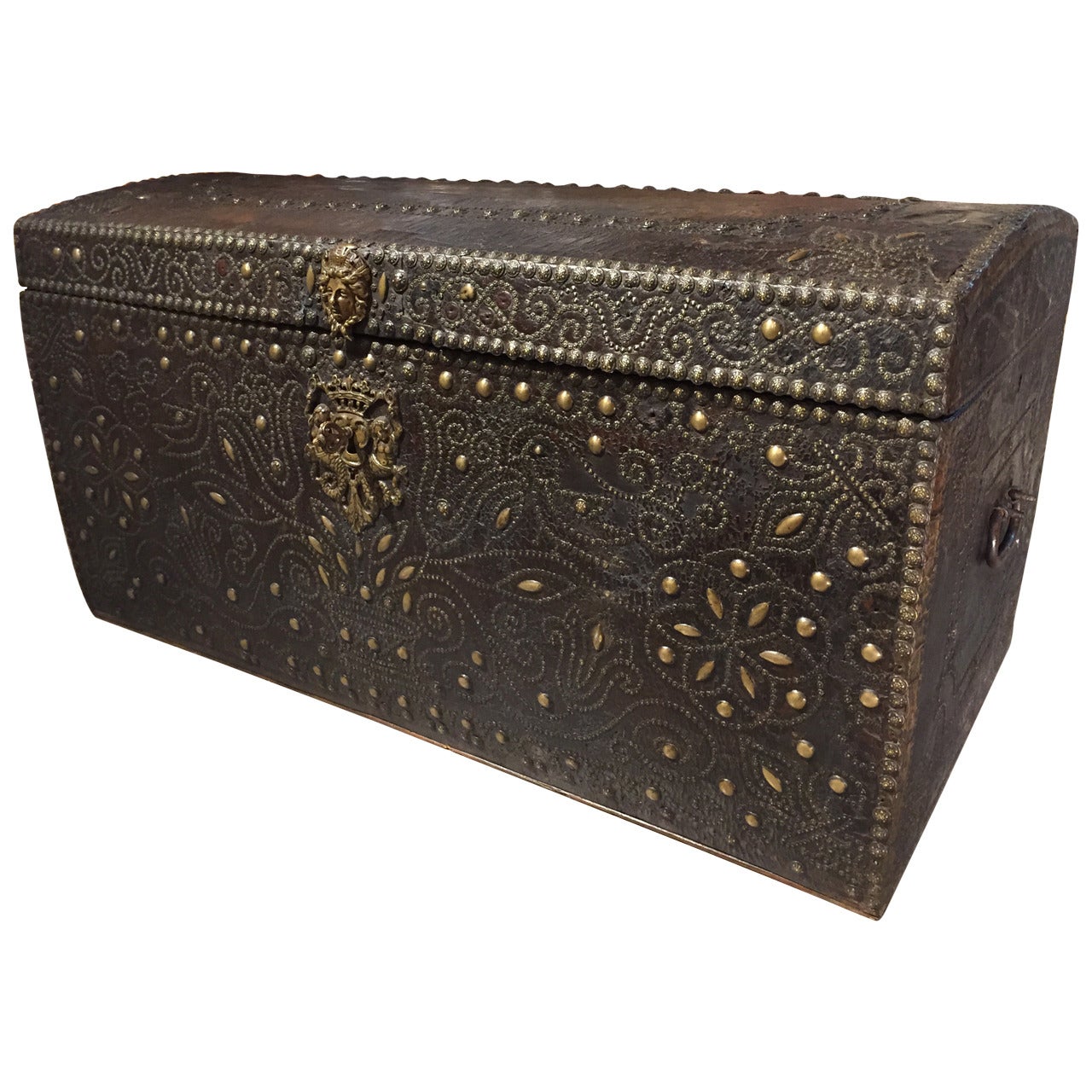 17th Century Royal French Leather Trunk