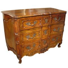 Magnificent Period Louis XV Walnut Wood Commode, Circa 1760