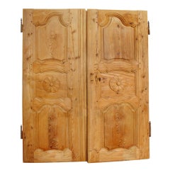 Antique French Pine Cabinet Doors