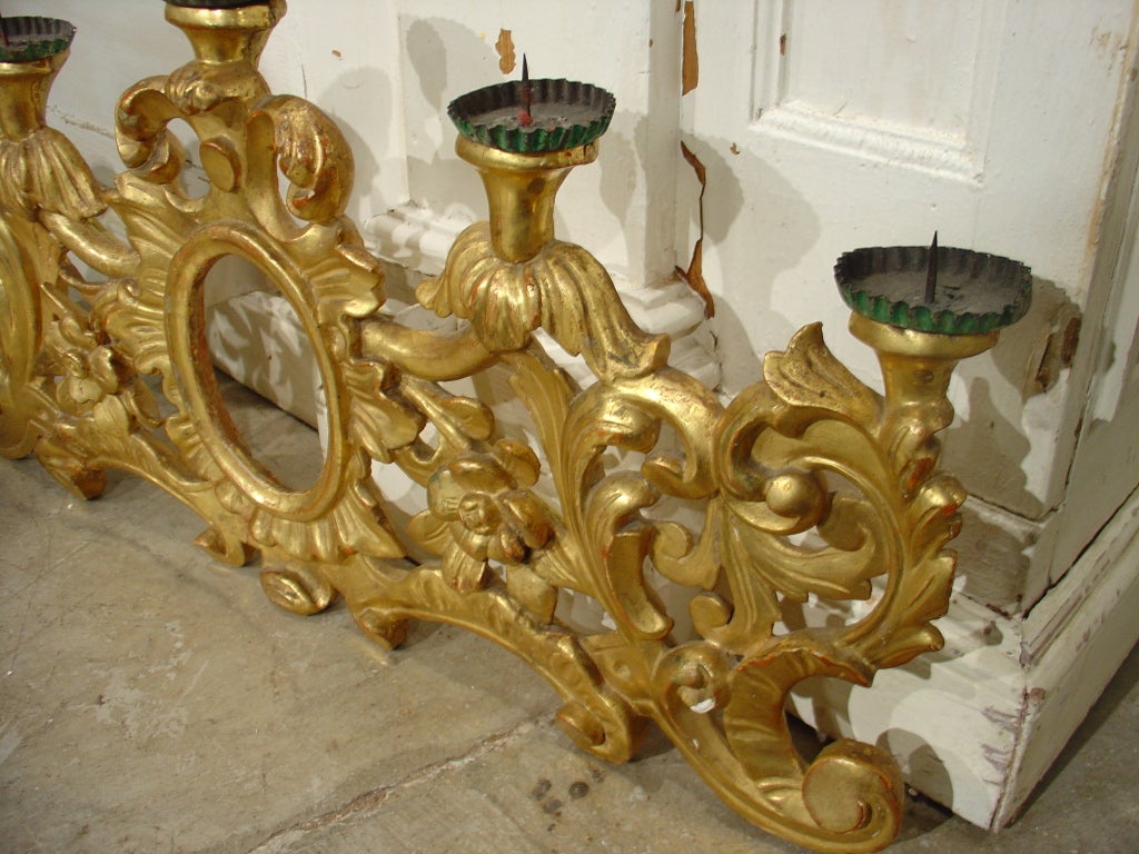Early 19th Century French Giltwood Five-Arm Wall Sconce 6