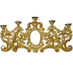 Antique Early 19th Century French Giltwood Five-Arm Wall Sconce