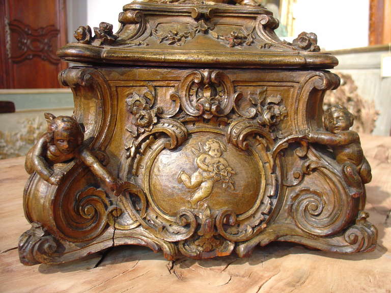 19th Century Antique Italian Wooden Tabletop Box