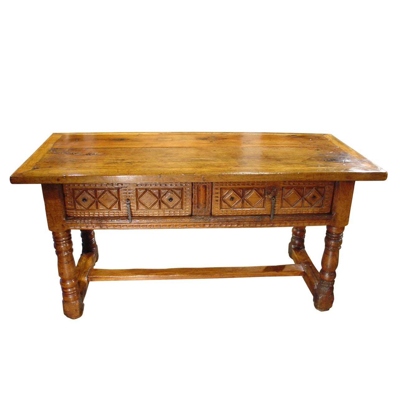 Carved 18th Century Spanish Desk or Table