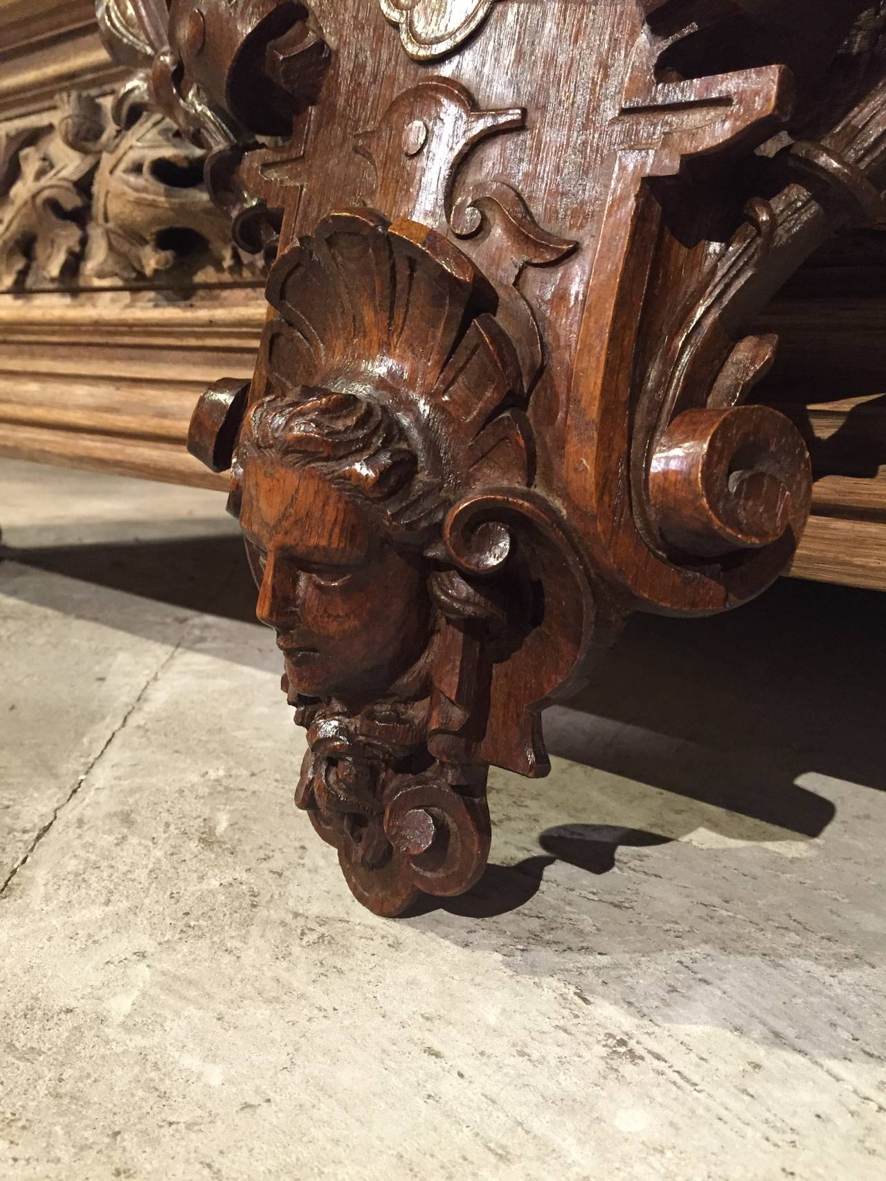 Carved Antique French Barometer Case