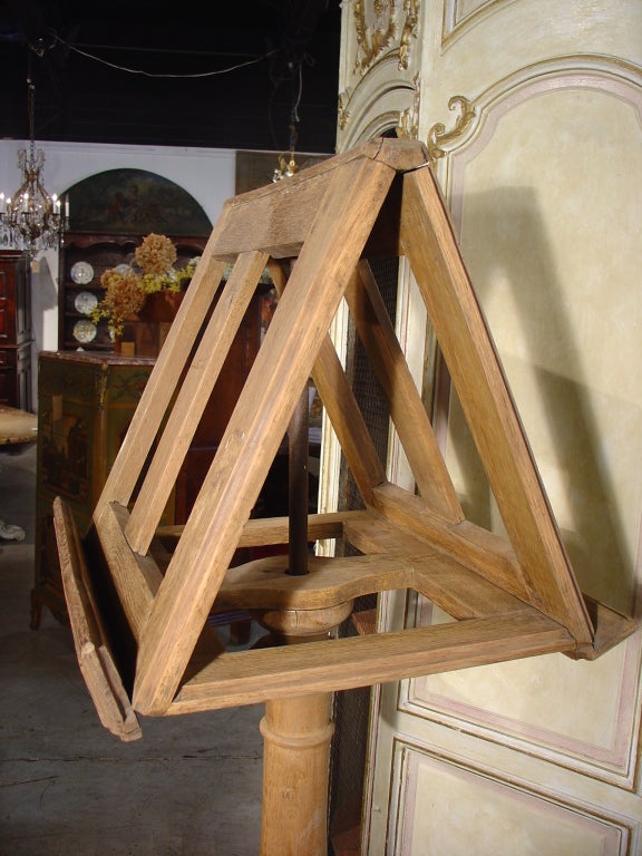 Antique Stripped Oak Lectern from France 1