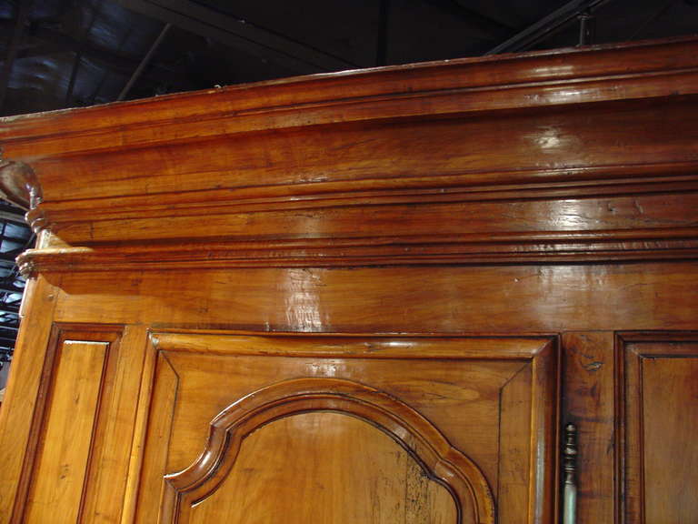 French Imposing 18th Century Fruitwood Bonnetiere from France