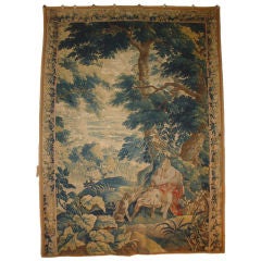 Antique Period Louis XV Silk and Linen Tapestry