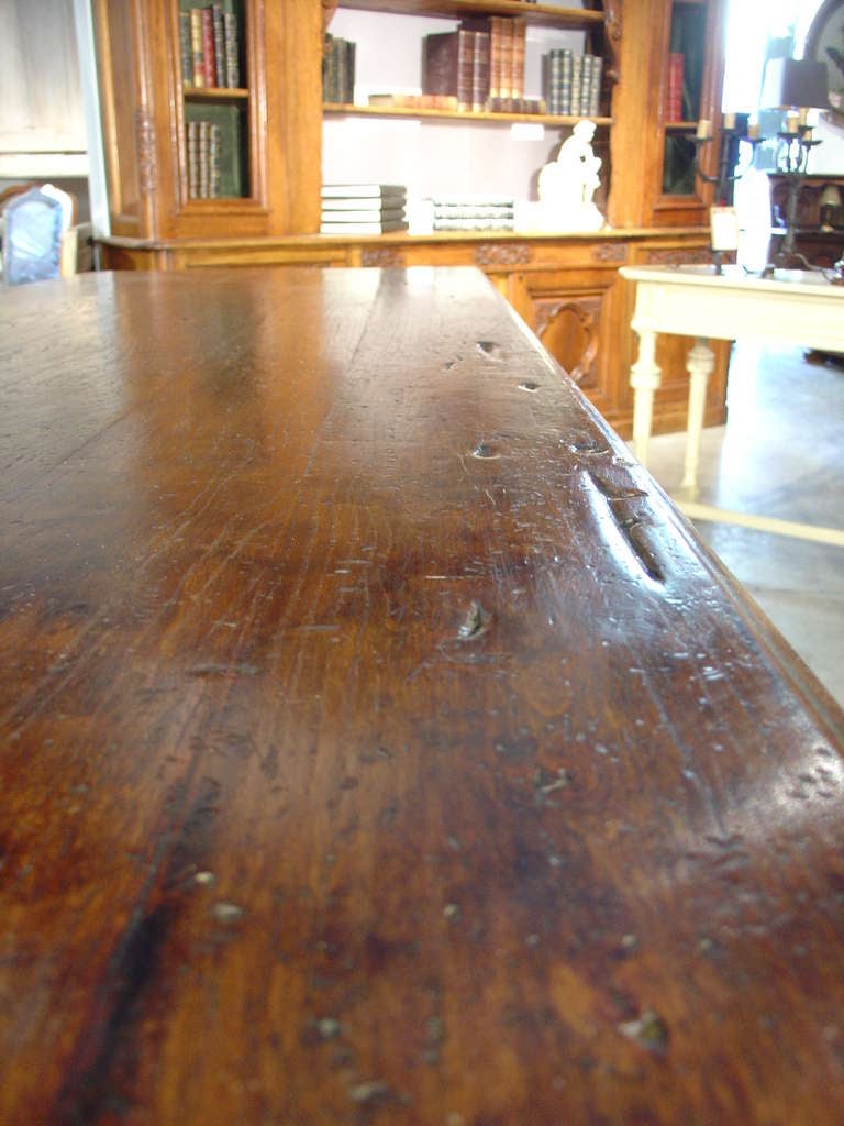 Italian Renaissance Style Oak Trestle Table 3