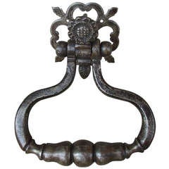 Antique Circa 1700 French Iron Door Knocker