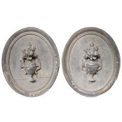 Pair of French Architectural Plaques