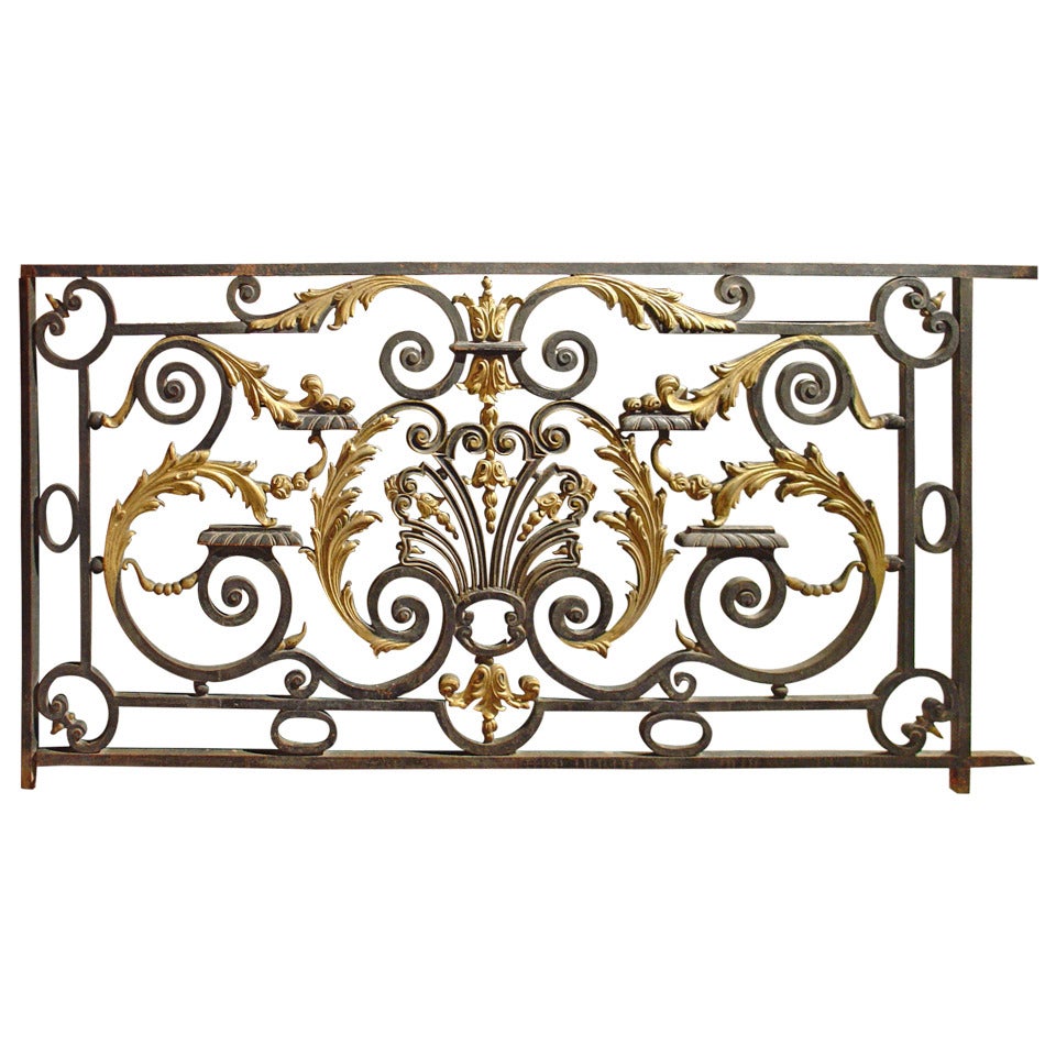 Antique Balcony Gate from a Normandy Castle, 1800s