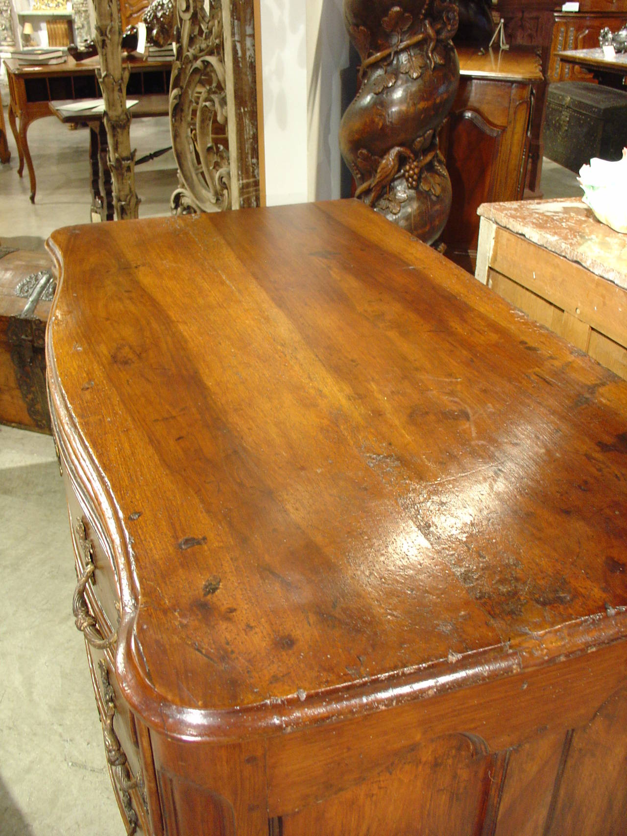 18th Century and Earlier 18th Century Walnut Wood Commode from France