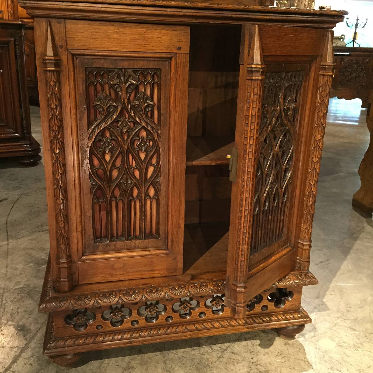 French 19th Century Neo-Gothic Cabinet from France