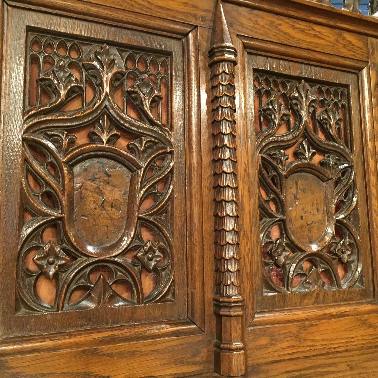 19th Century Neo-Gothic Cabinet from France 1