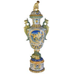 Magnificent Three Piece, 19th Century Faience from Italy