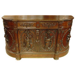 Used Louis XVI Style Hunt Buffet from the 1800s