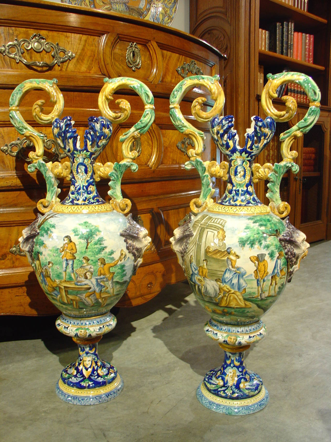 Pair of Antique Italian Vases, circa 1885 at 1stDibs italian vases