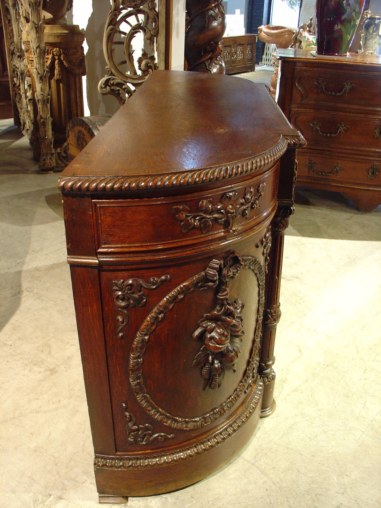 Antique Louis XVI Style Hunt Buffet from the 1800s 3