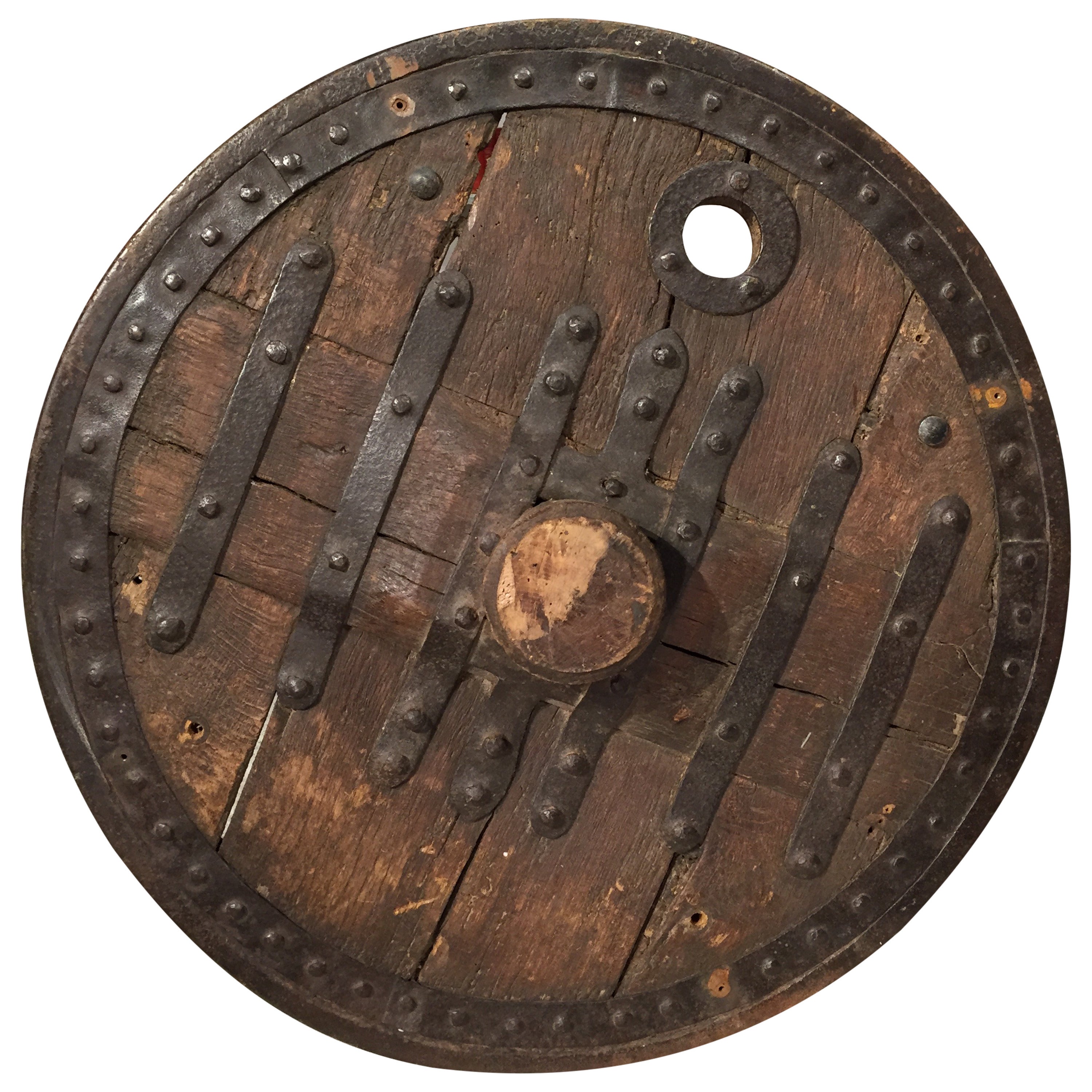 Antique Wood and Iron Chariot Wheel