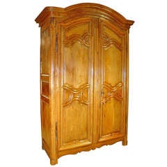 A Period Regence Stripped European Oak Armoire from Ile–de- France