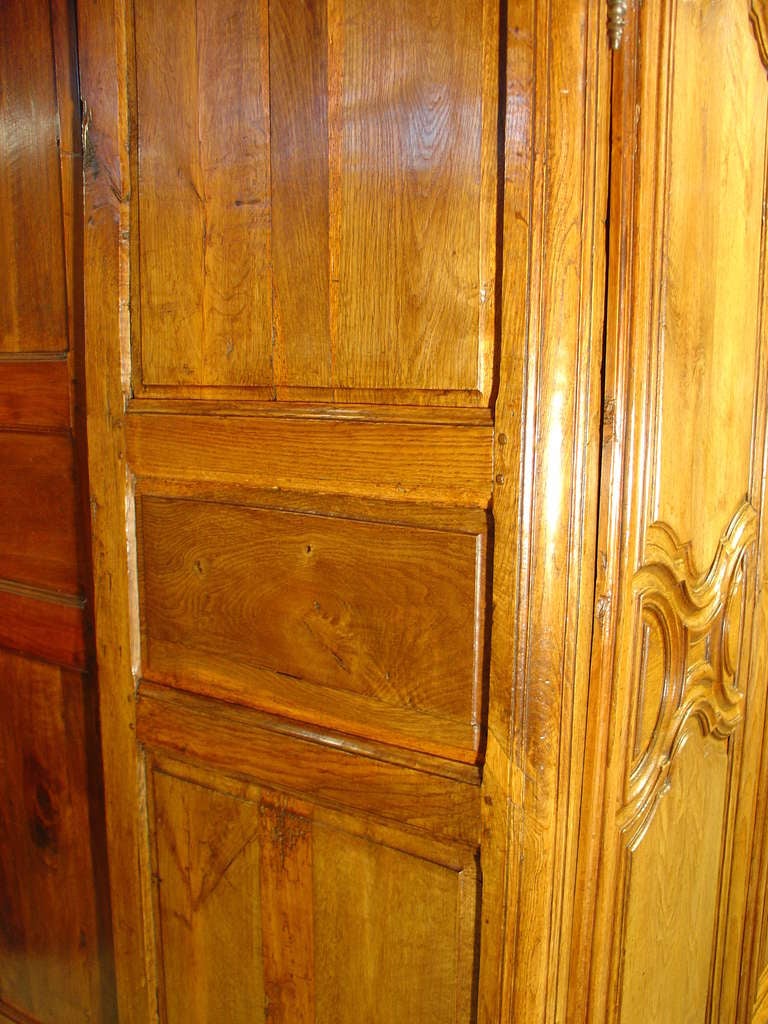 18th Century and Earlier A Period Regence Stripped European Oak Armoire from Ile–de- France