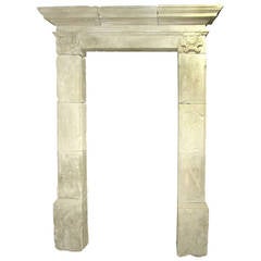 Hand Carved Limestone Door Surround from France