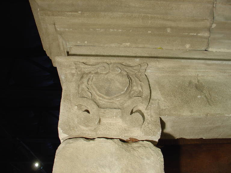 French Hand Carved Limestone Door Surround from France